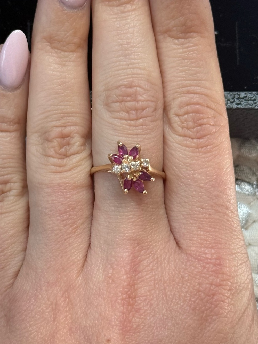 Vintage 14k Ruby and Diamond Ring